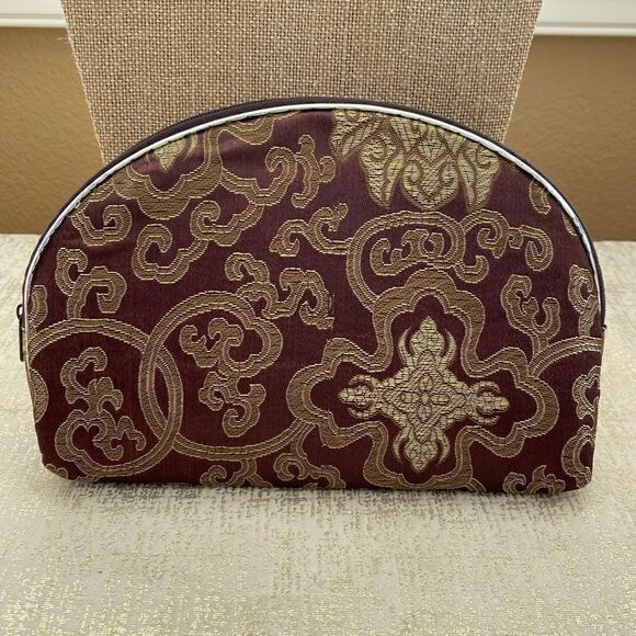 Five Brown & Gold Tapestry Pattern Cosmetic Bags - Various Sizes. New! - Picture 3 of 3